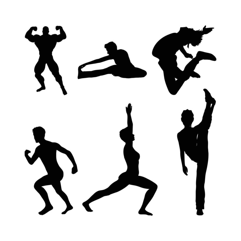 People silhouettes in various sports vector