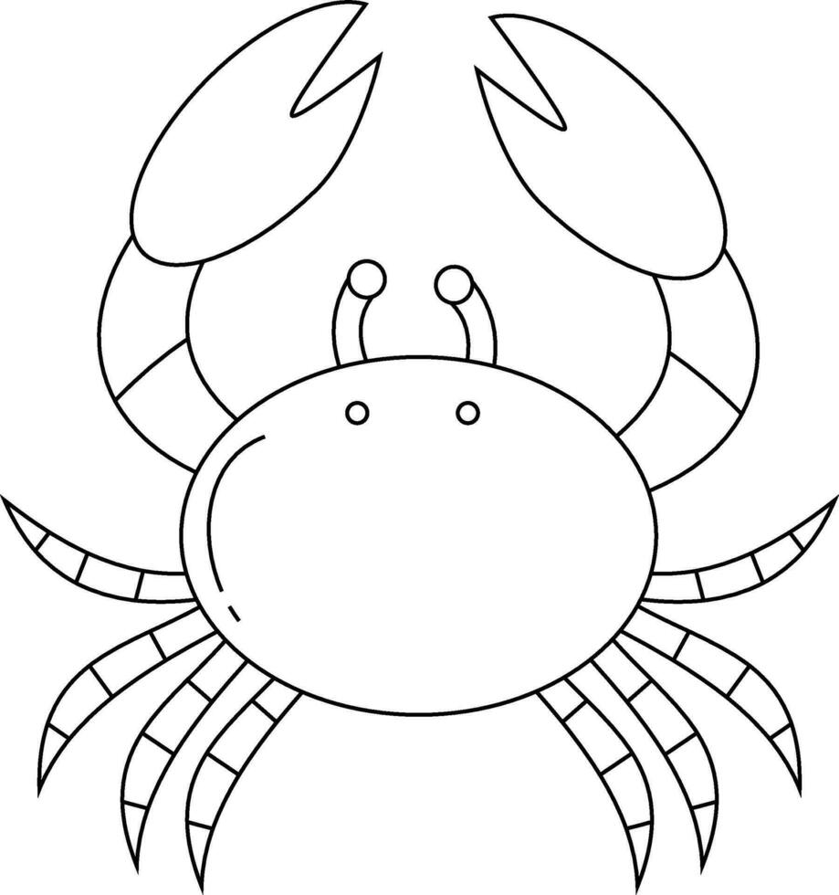 Outline sea animals clipart. aquatic life clipart. underwater animals clipart vector