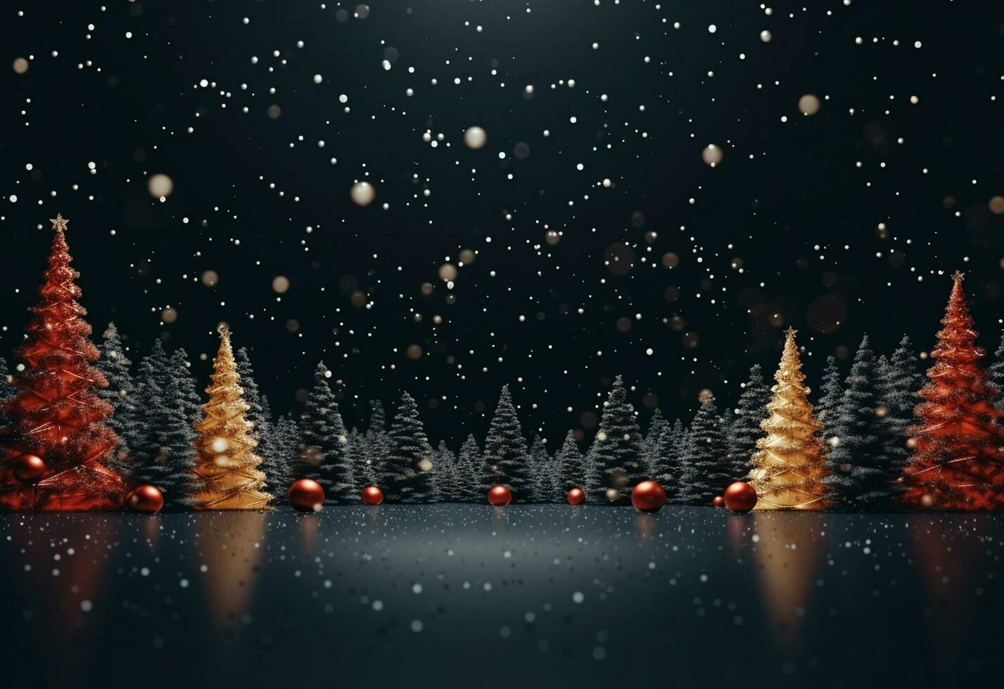 Ai generative Christmas background with negative space realistic image ultra hd high design very detailed photo