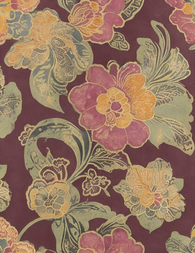 Vintage floral background AI Generated photo