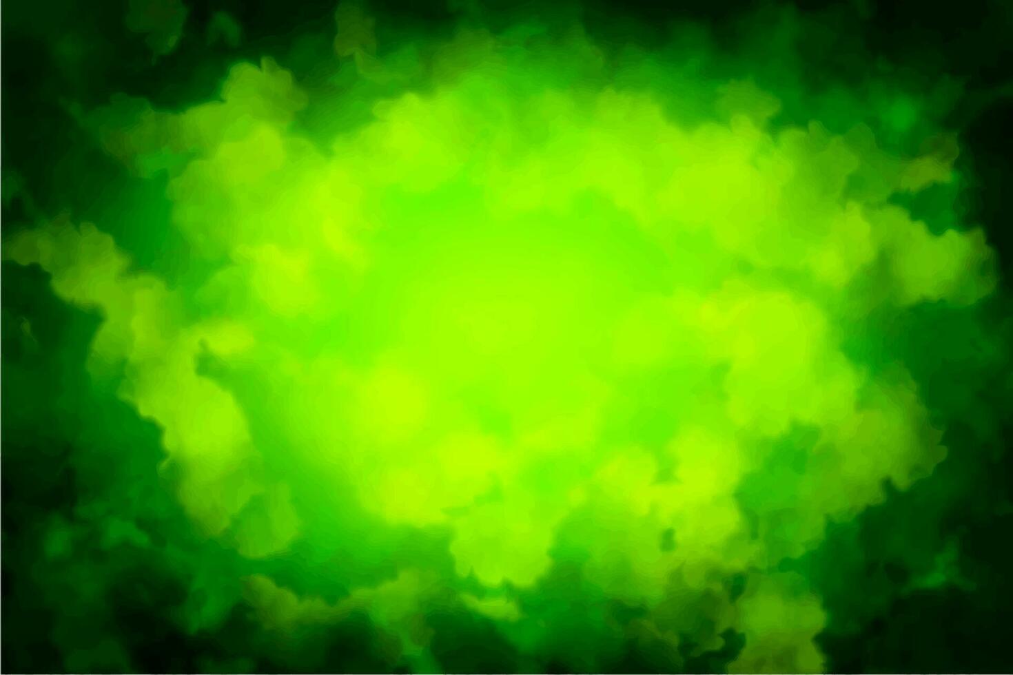 Toxic green smoke, dark background. Realistic green bad smell, magic fog cloud, chemical toxic gas vector