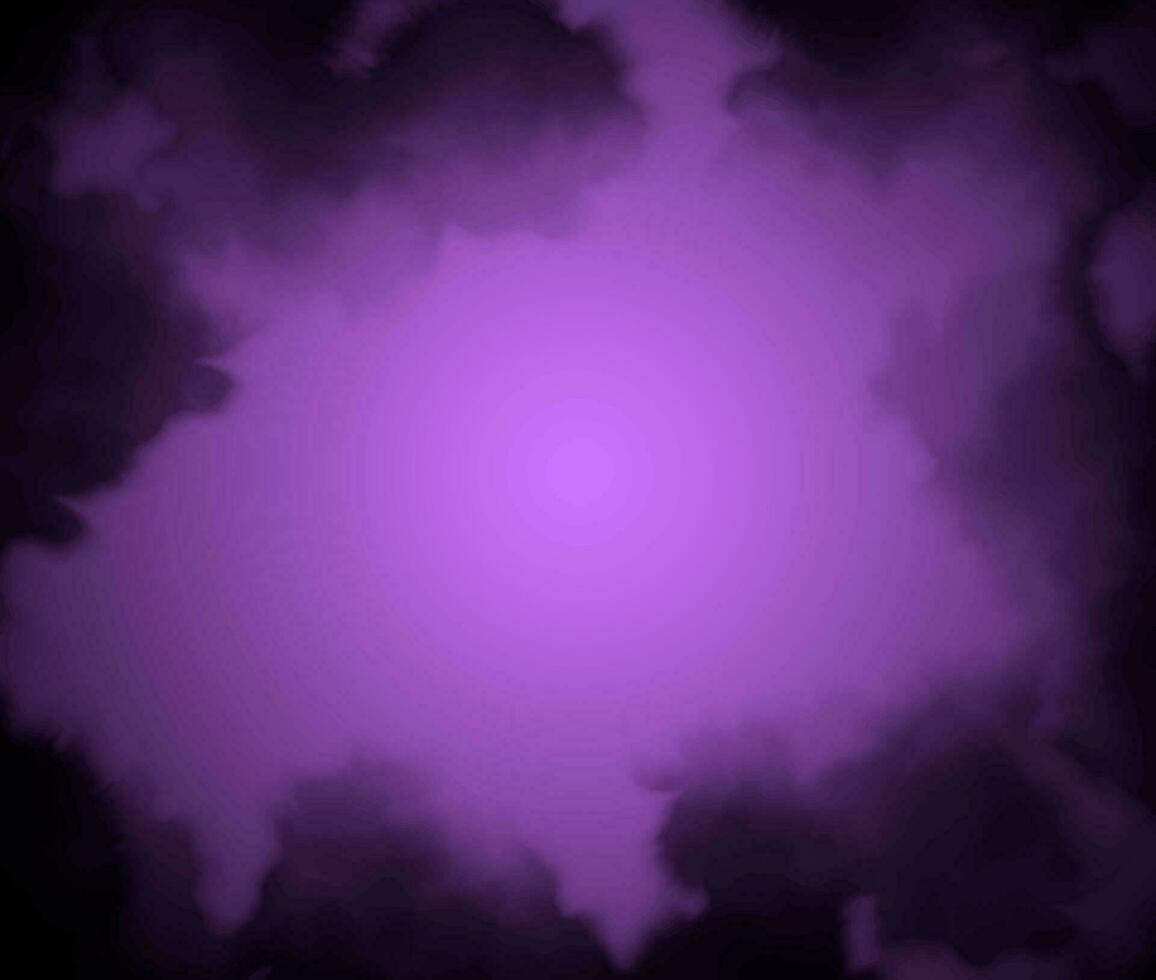 rizado magenta púrpura niebla en un brumoso oscuro antecedentes vector