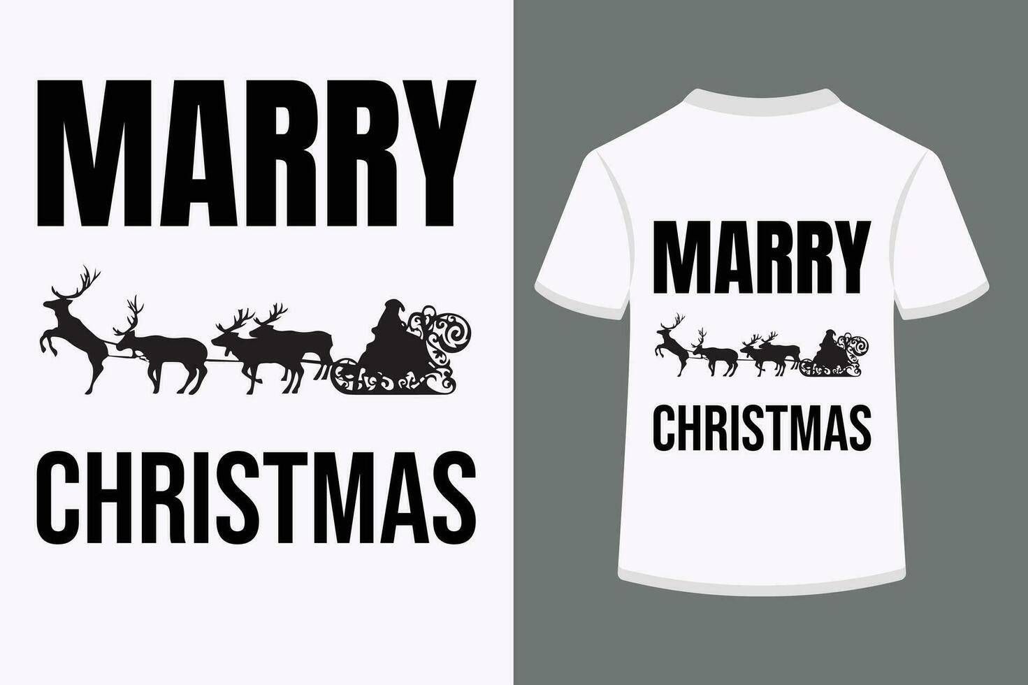 Marry Christmas, Typography t shirt design. vector