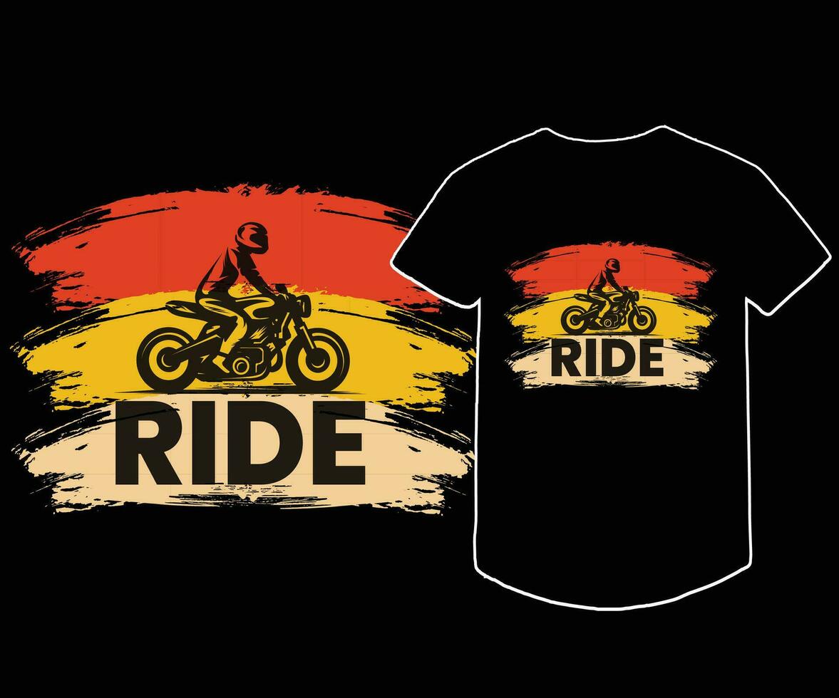 bicicleta paseo camiseta diseño vector