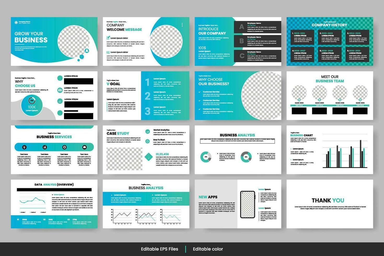 Vector corporate business presentation and business portfolio, profile design, project report, corporate profile