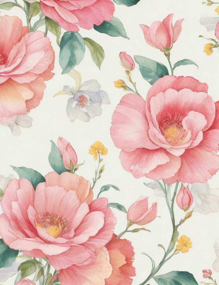 Vintage flower background AI Generated photo