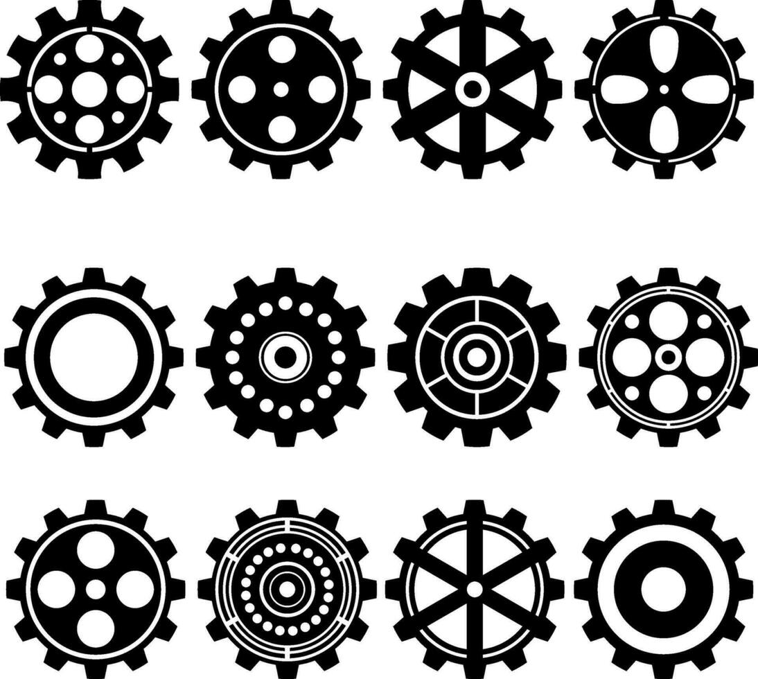 Technician gear cog in Manufacturing vector