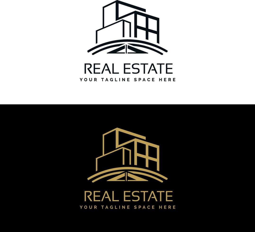 diseño de logotipo para inmobiliaria vector