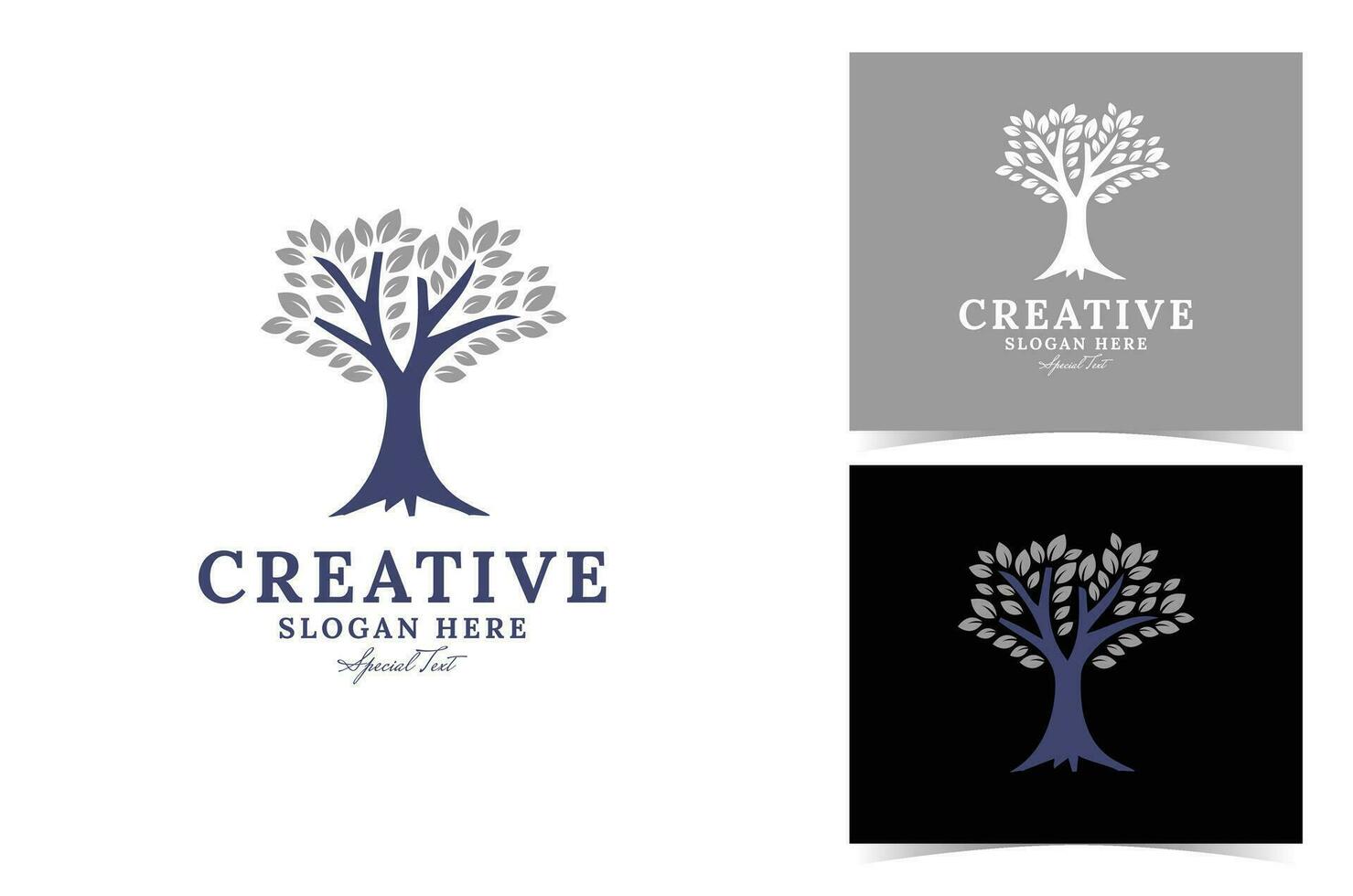 Creative tree logo vector design, perfect for company logo or branding.