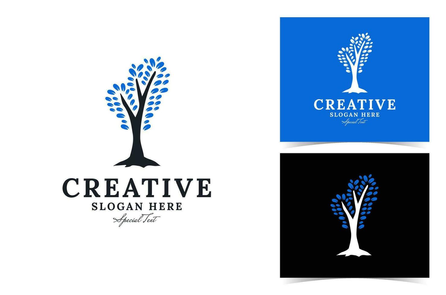 Creative tree logo vector design, perfect for company logo or branding.