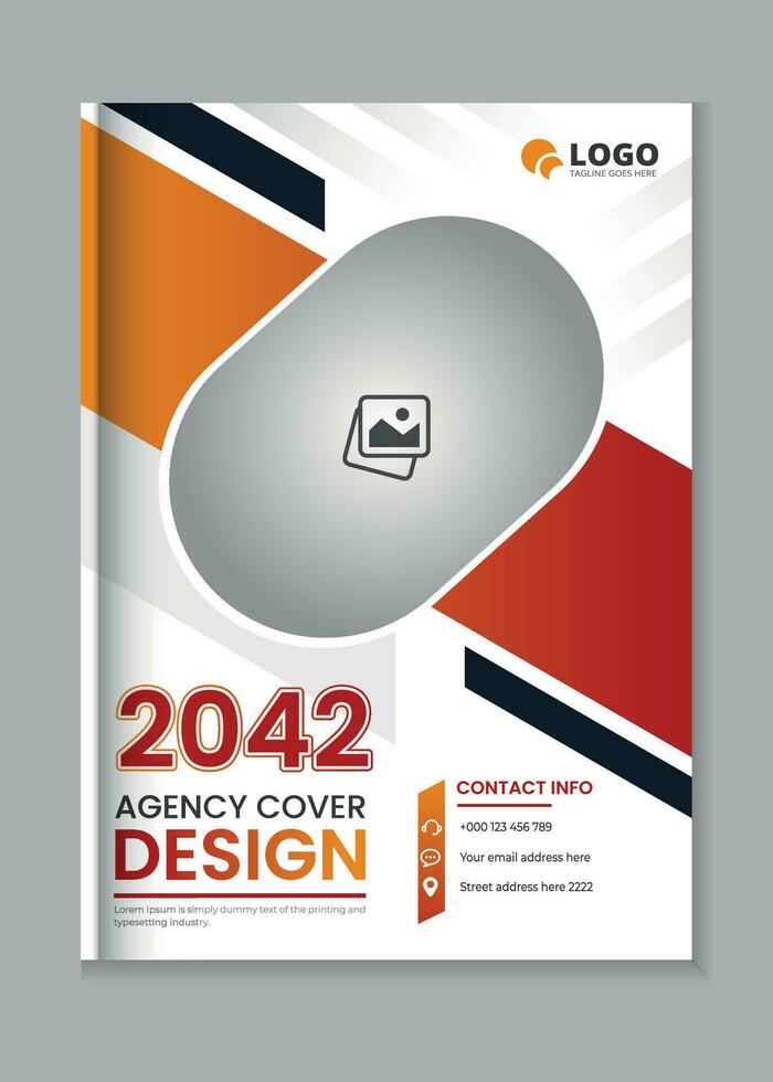 Creative corporate business cover design template in a4 vector