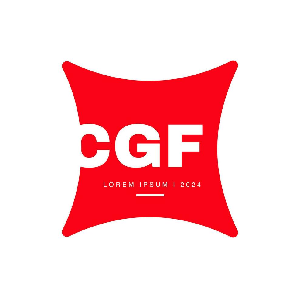 CGF company name initial letters monogram. vector