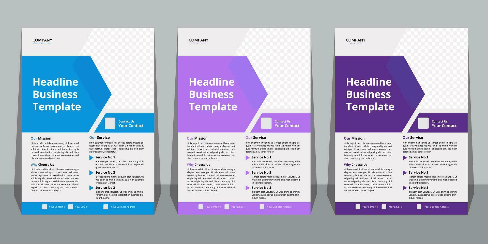 Business Flyer Template with Mockup Pro Vector