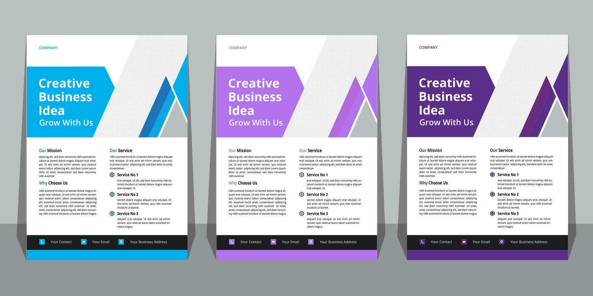 Business Flyer Template with Mockup Pro Vector