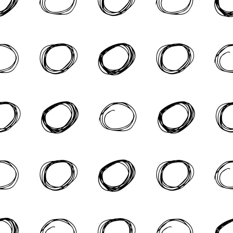 sin costura modelo con bosquejo círculos forma vector