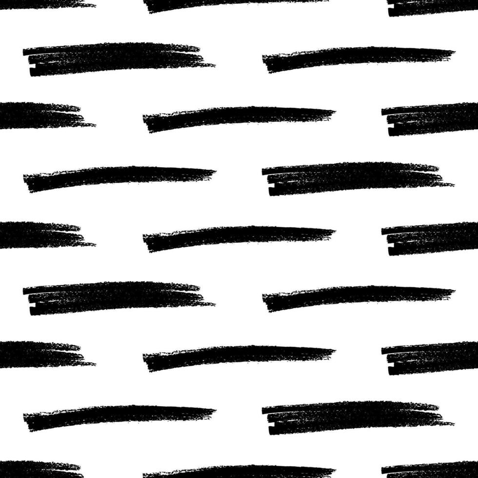 Seamless pattern with black pencil brushstrokes vector