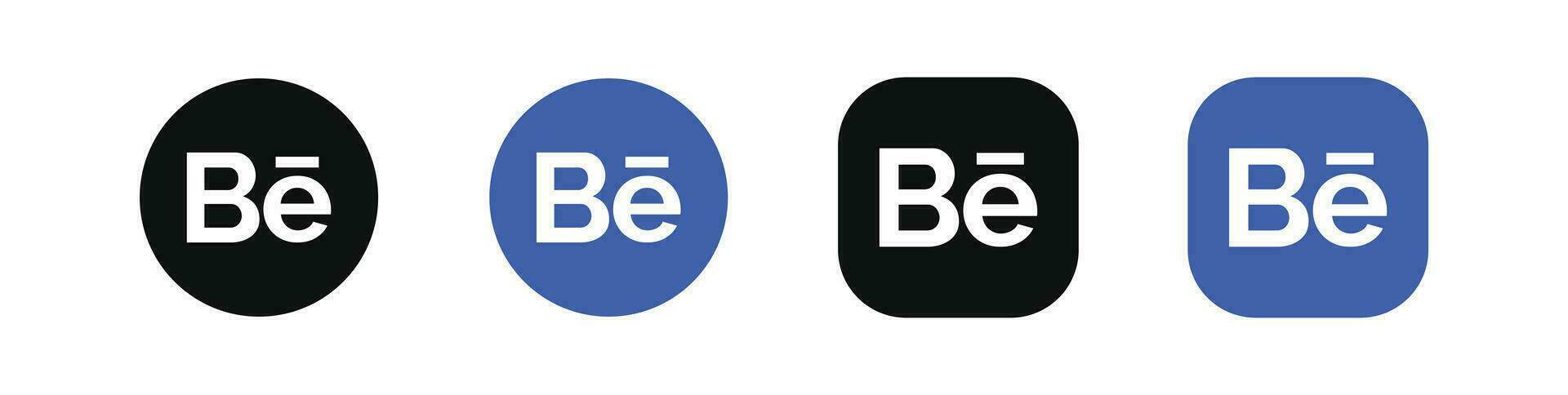 Behance icon. Behance Social media logo.  Behance Set of social media logos. vector