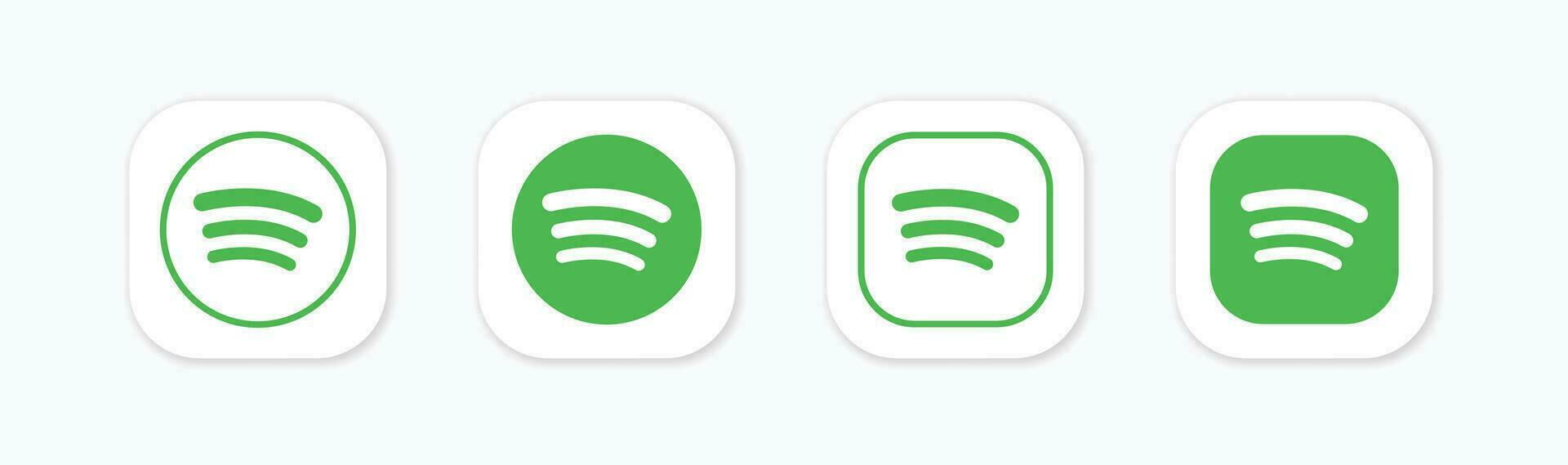 Spotify icon. Spotify Social media logo. Set of Spotify icon Collection. vector