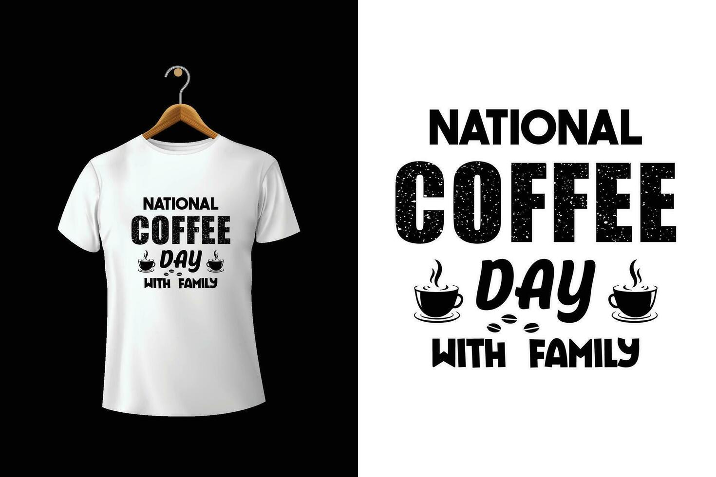 National Coffee Day With Family vector