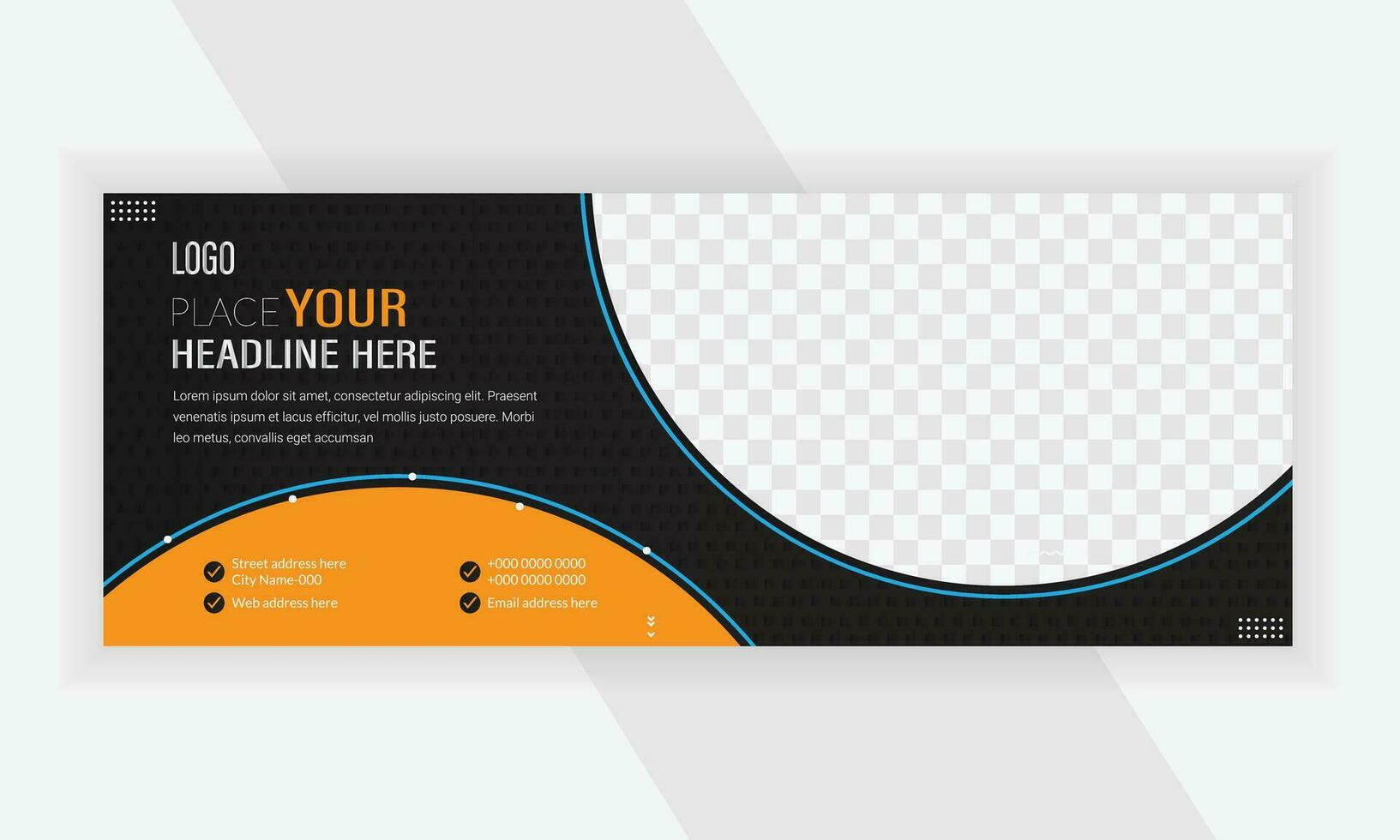 Template banner and cover for social media ad, template banner. vector