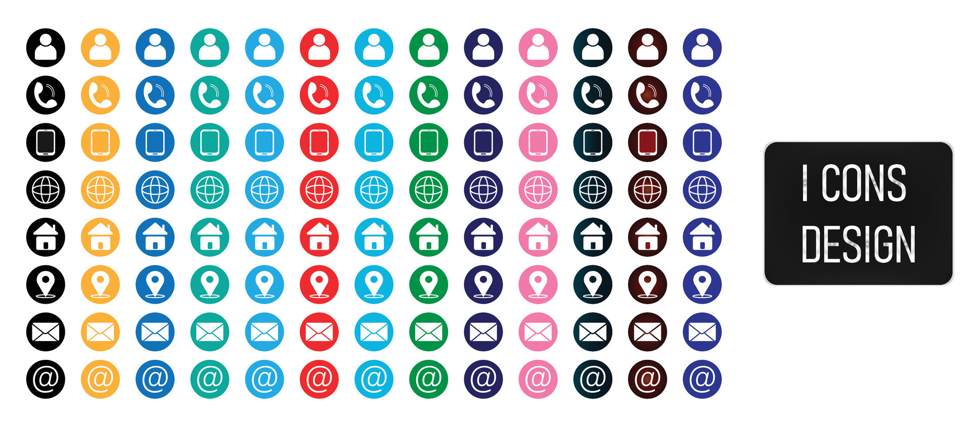 Business card icons and social media icons design. 29311663 Vector Art