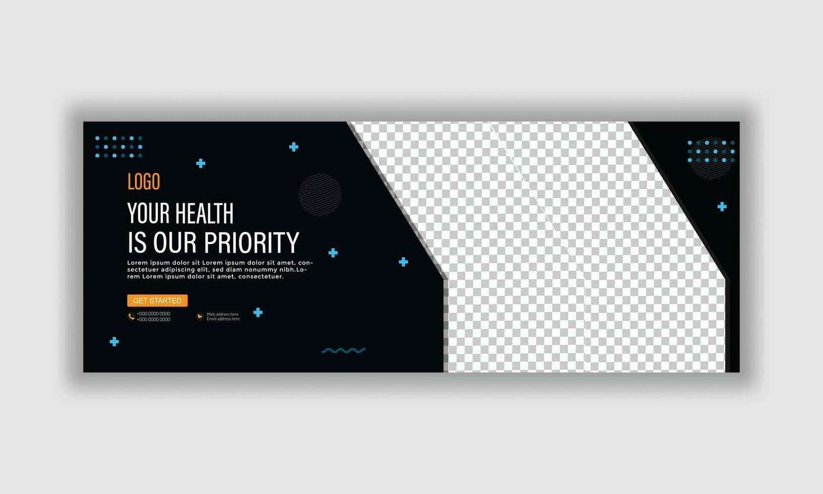 Template banner and cover for social media ad, template banner. vector