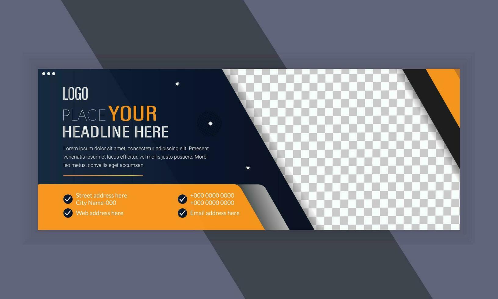 Template banner and cover for social media ad, template banner. vector