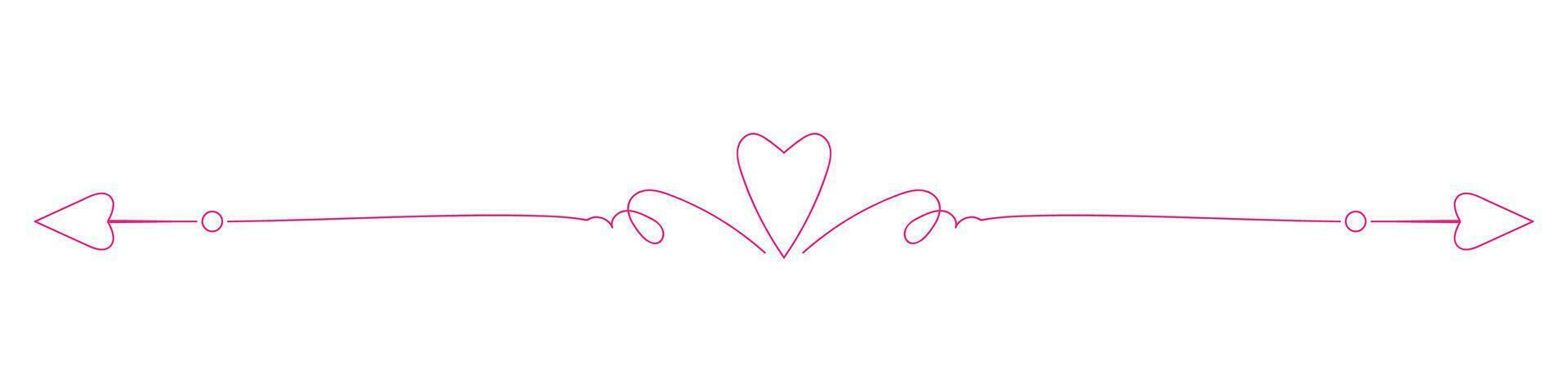 thin pink heart shaped lines For Vantage lines vector