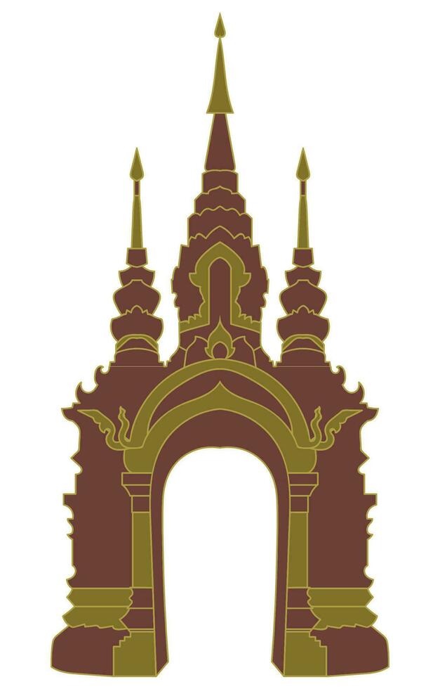Wat Pa Yang. Wat Mae Sai, Chiang Rai. vector
