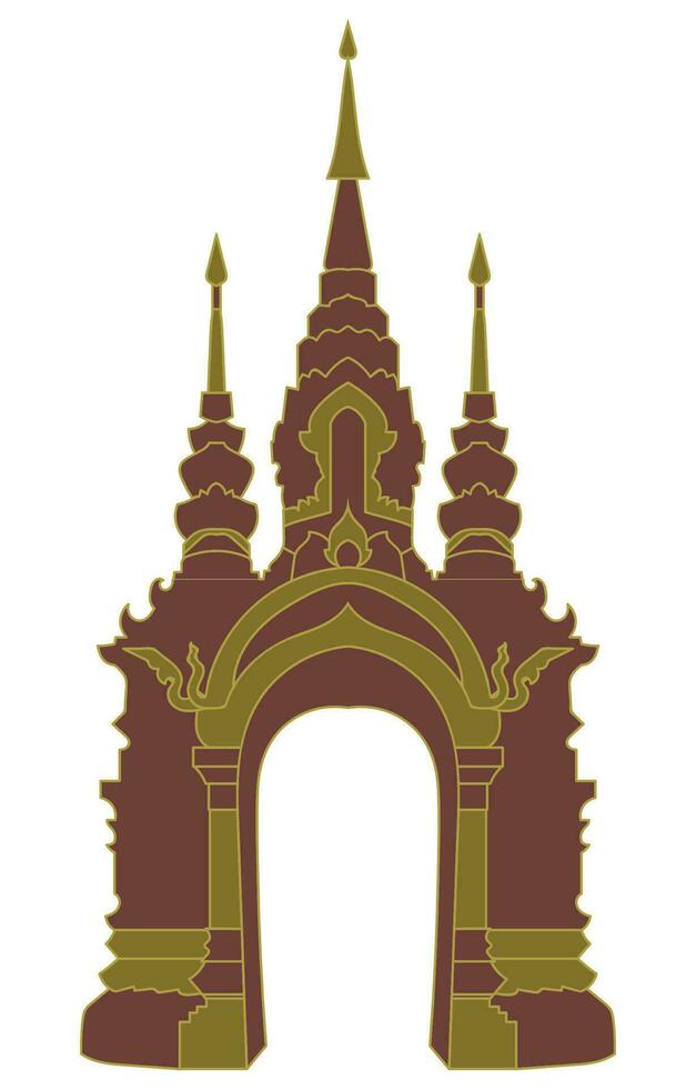 wat Pensilvania yang wat mae dicho, chiang rai. vector