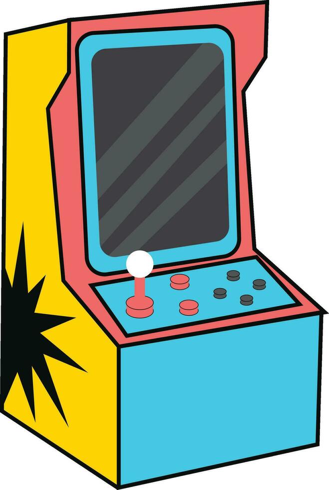 vector plano ilustración de antiguo colegio consola juegos, nostálgico juegos. retro juego de azar palo. para niños juegos.