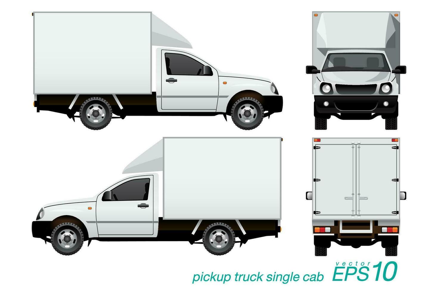 Delivery Pickup Truck Template vector