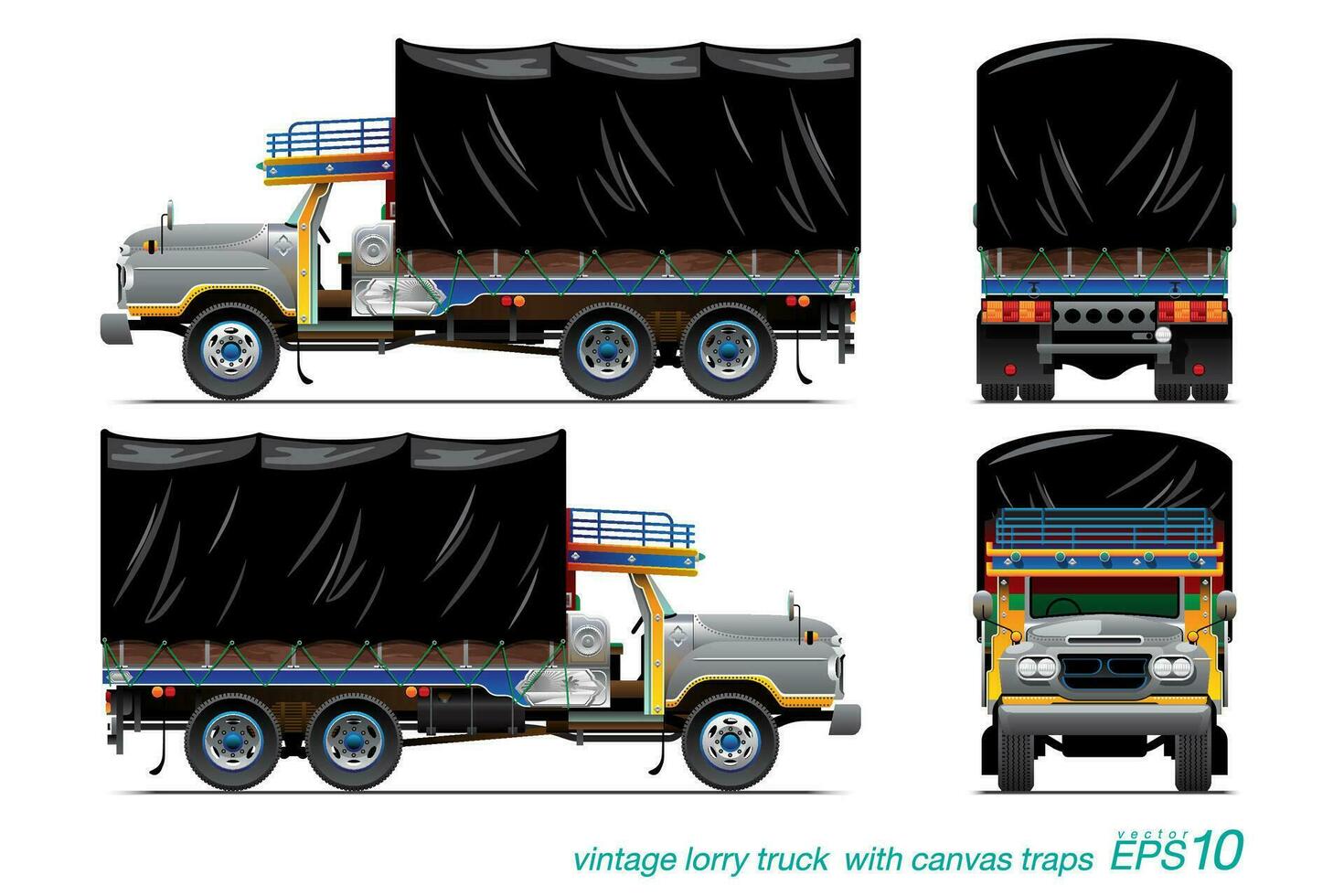 Lorry Truck Vintage Style vector