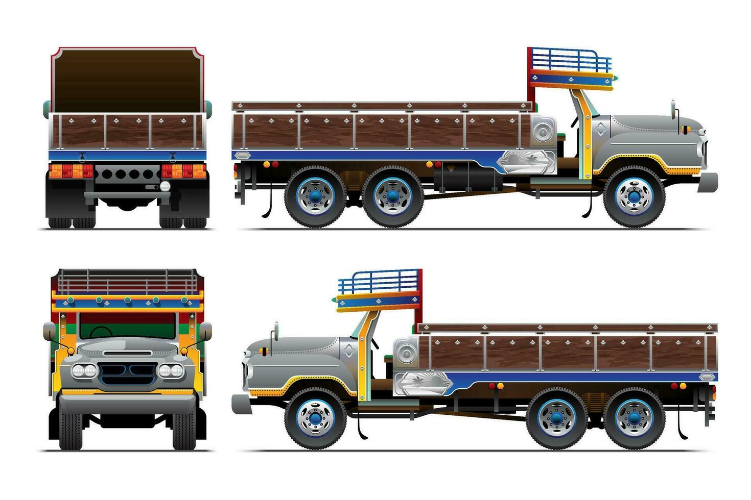 Lorry Truck Vintage Style vector