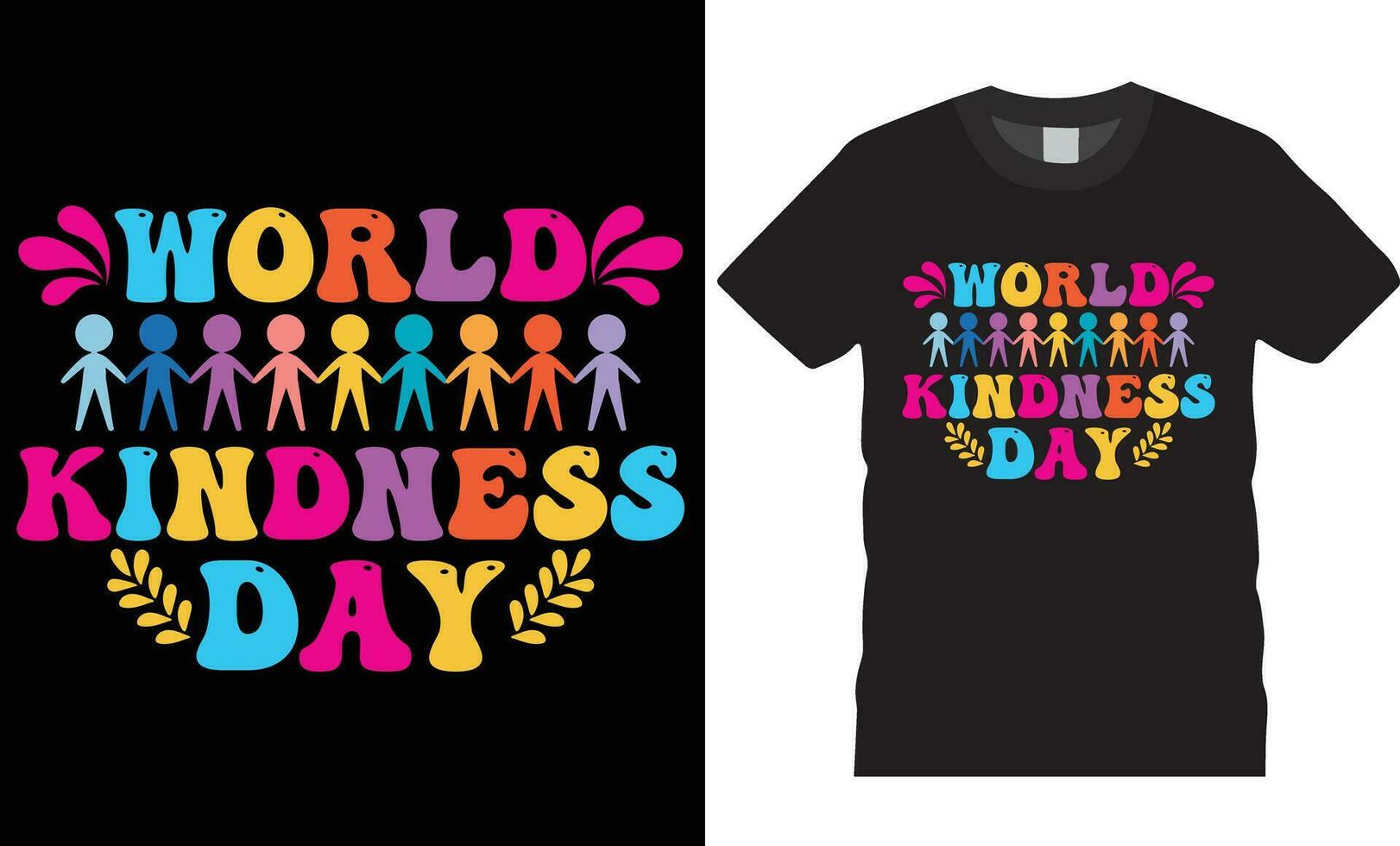 world kindness day t shirt design vector