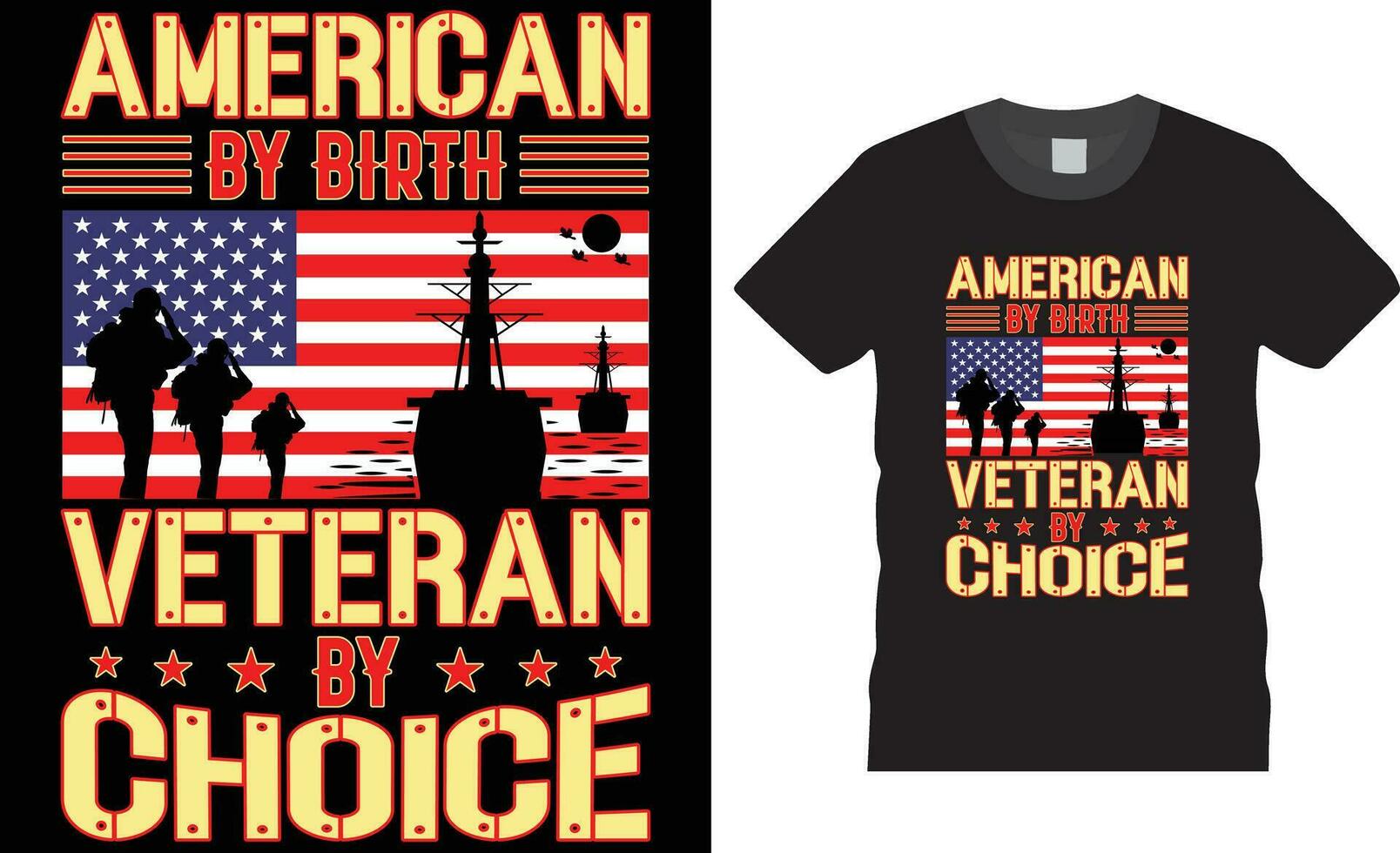 Veteran t shirt design vector