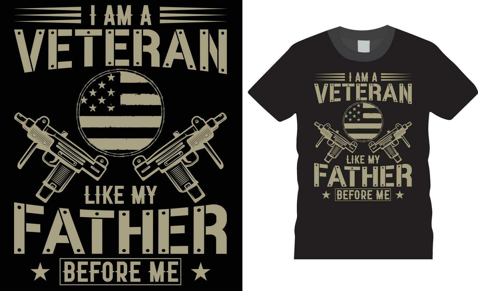 Veteran t shirt design vector