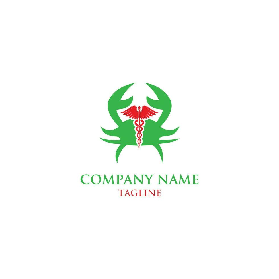 Crab Logo. Prepared crab on white background. Vector illustration EPS10