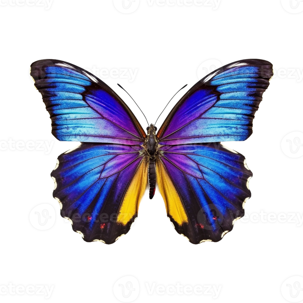 Colorful butterfly isolated on transparent background, created with generative AI png