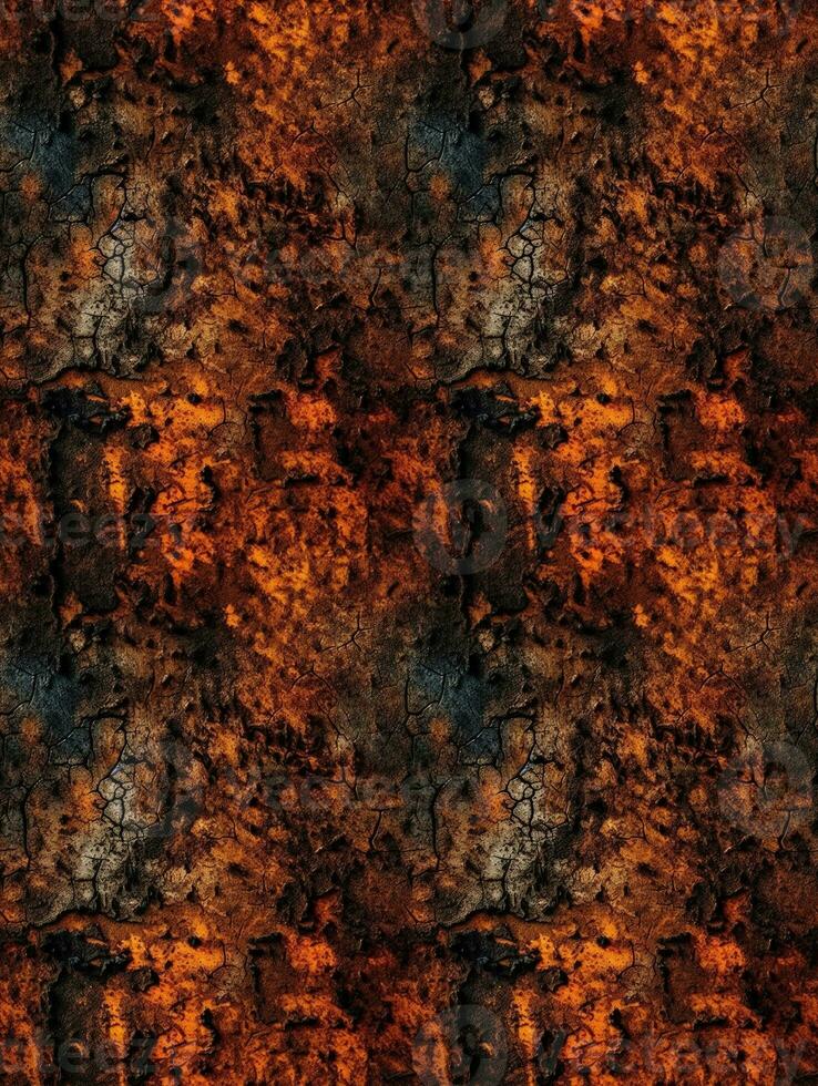 Grunge burned background seamless pattern, created with generative AI photo