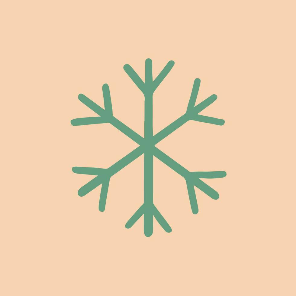 Christmas Snowflake Symbol. Social Media Post. Christmas Vector Illustration.