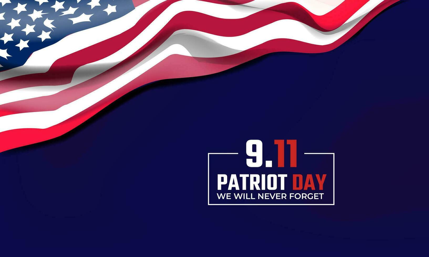 american patriotic day 9.11 for background, banner, greeting with blank space area. vector template