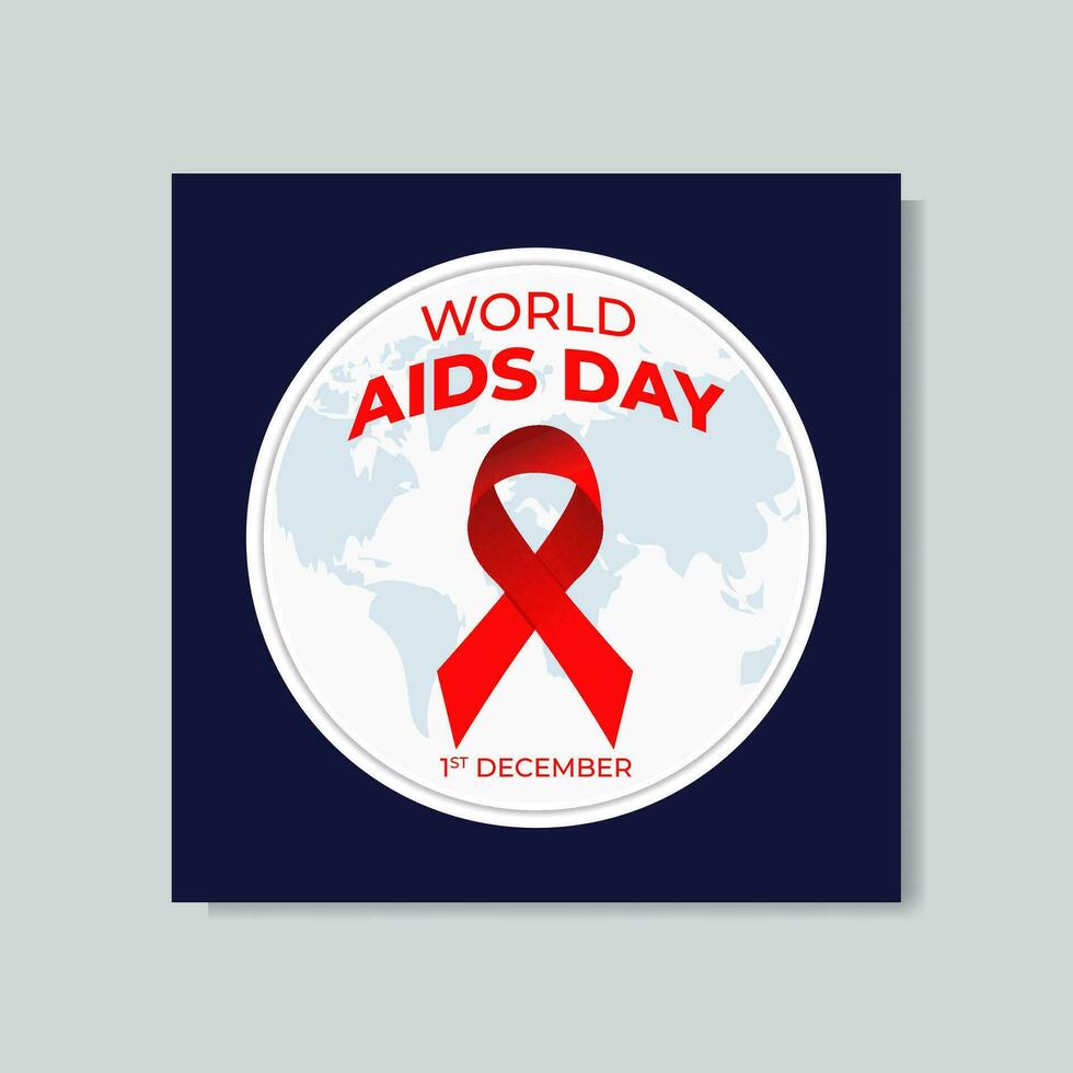 World Aids Day social media post design. vector