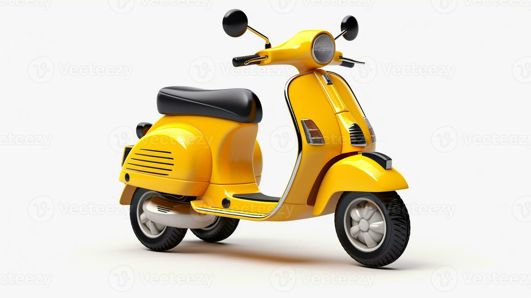 Displaying a 3D miniature Vespa. Generative AI photo