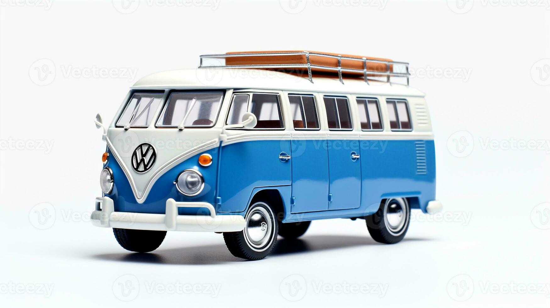 Displaying a 3D miniature Van. Generative AI photo
