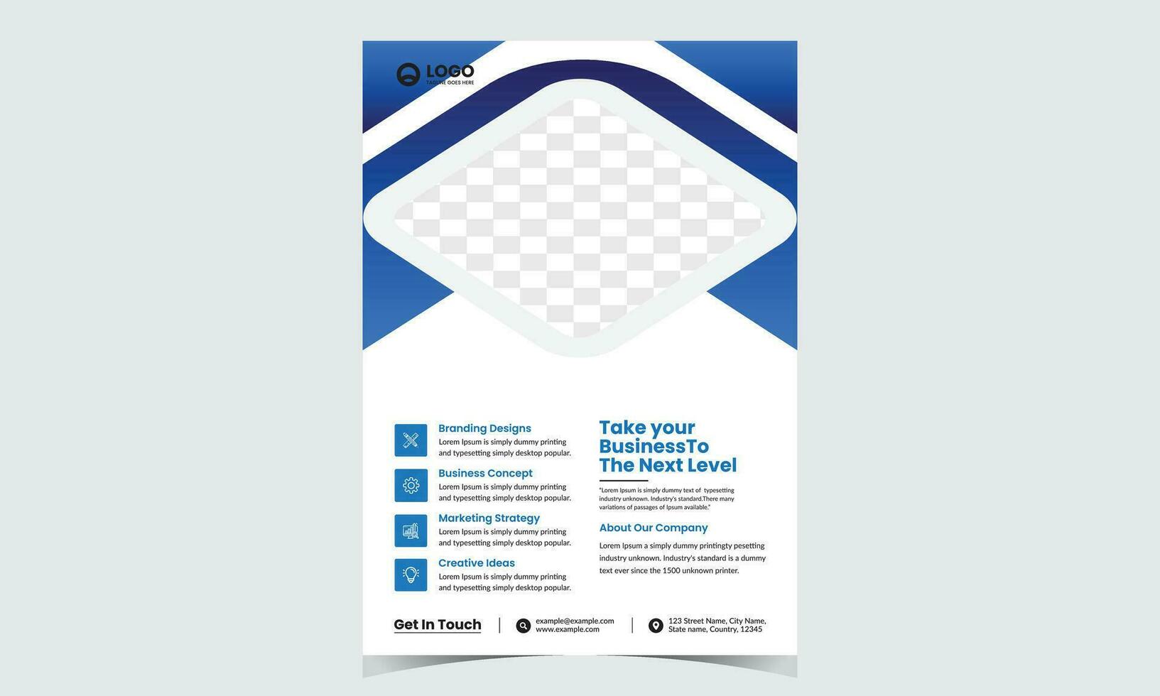 Brochure design, cover modern layout, annual report, poster, flyer in A4 vector