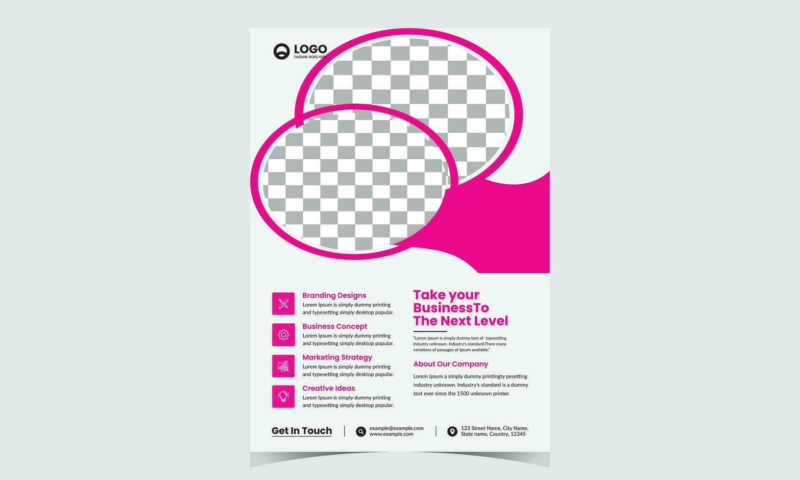 Brochure design, cover modern layout, annual report, poster, flyer in A4 vector