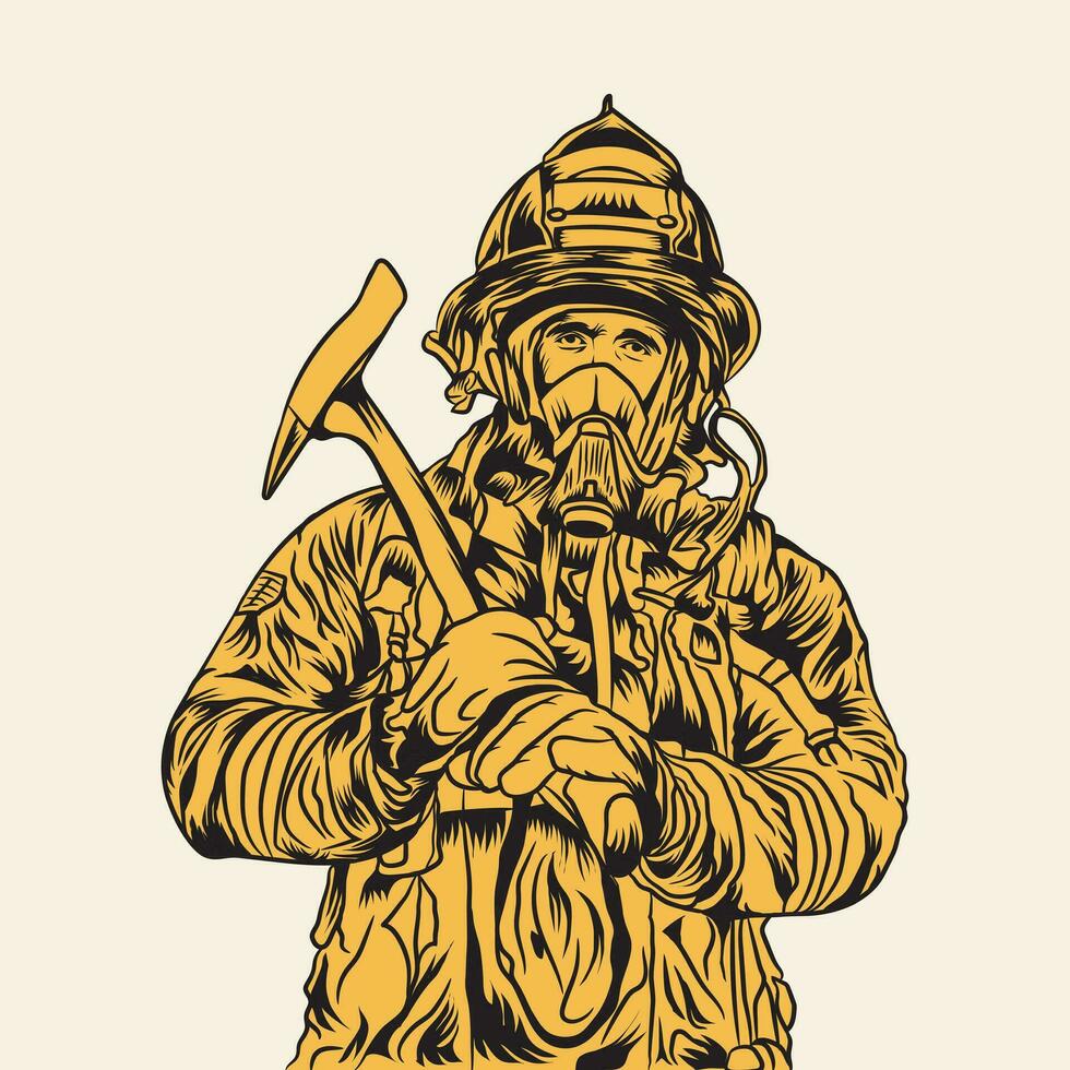 Firefighter Vector Design