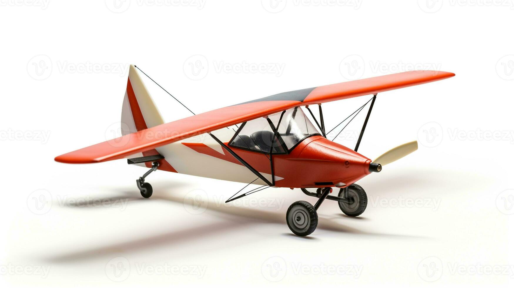 Displaying a 3D miniature Ultralight Aircraft. Generative AI photo