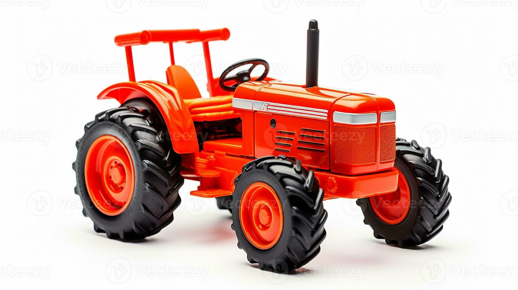 Displaying a 3D miniature Tractor. Generative AI photo
